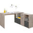 ECKSCHREIBTISCH Eichefarben - Eichefarben/Alufarben, Design, Kunststoff (136/75/137cm) - Carryhome