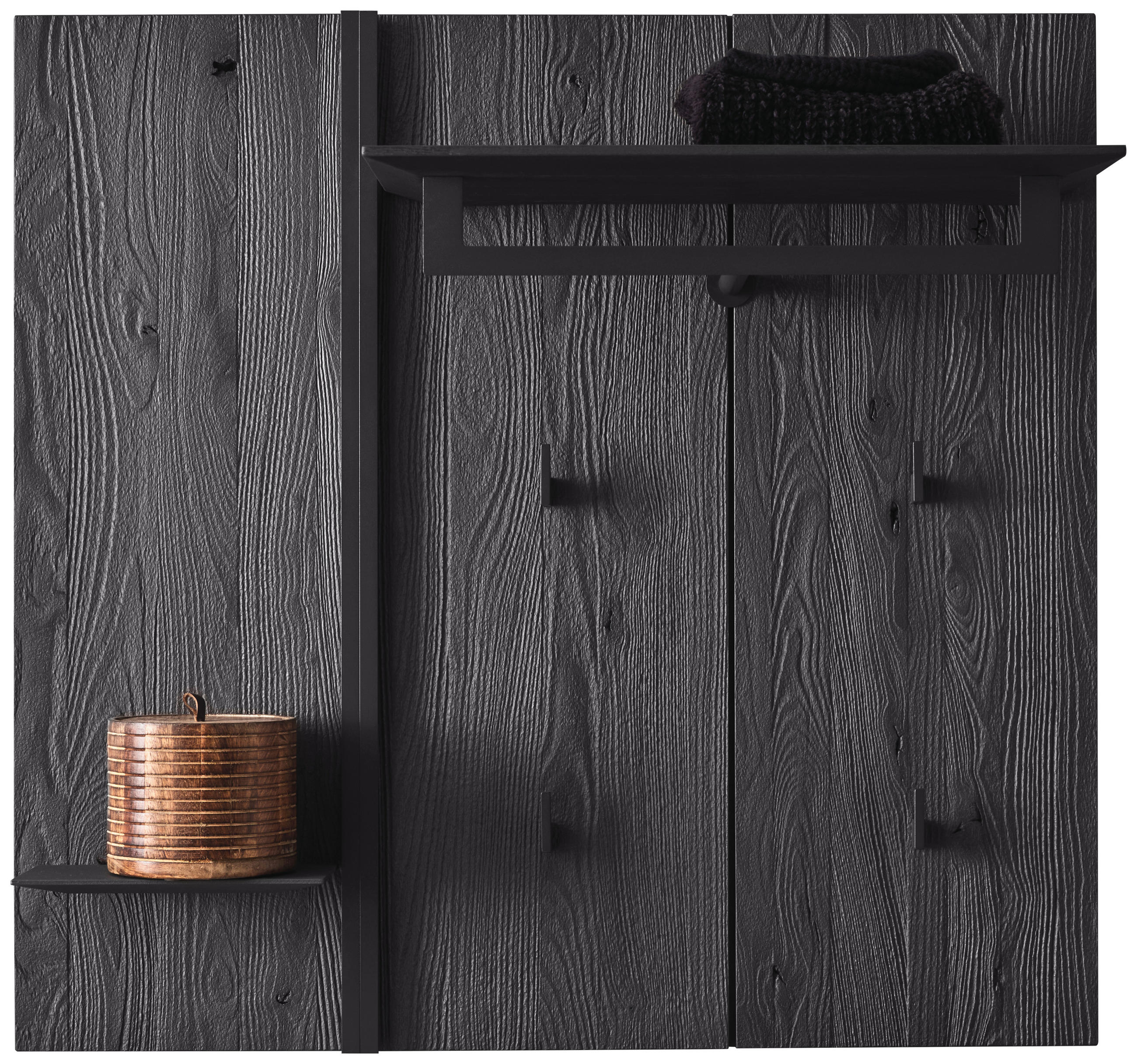 GARDEROBENPANEEL  in 90/86/35 cm  - Anthrazit, Design, Holz/Metall (90/86/35cm) - Johann Jakob