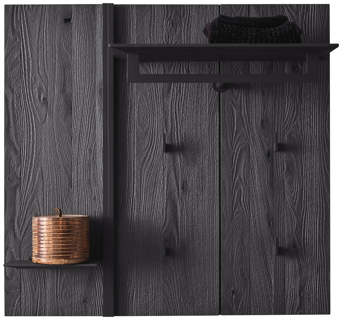 GARDEROBENPANEEL 90/86/35 cm  - Anthrazit, Design, Holz/Metall (90/86/35cm) - Johann Jakob