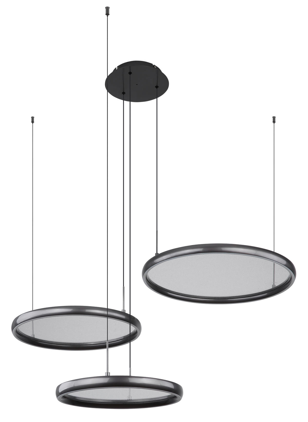 LED-HÄNGELEUCHTE 103/83/150 cm  - Schwarz/Weiß, Design, Kunststoff/Metall (103/83/150cm) - Globo