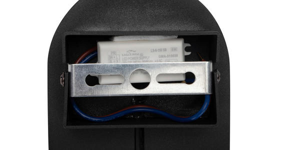 LED-WANDLEUCHTE 17,7/10/9,8 cm - Schwarz, Trend, Metall (17,7/10/9,8cm) - Novel
