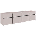 LOWBOARD  200/52,8/40 cm 4 Schublade(n) stehend, in verschiedenen Holzdekoren erhältlich  - Kaschmir/Schwarz, Design, Holzwerkstoff (200/52,8/40cm) - Xora