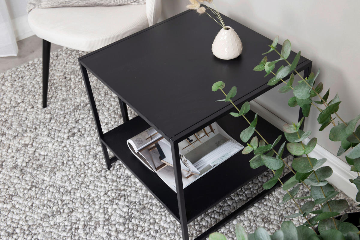 SIDOBORD i metall 50/50/50 cm  - svart, Design, metall (50/50/50cm) - Livetastic