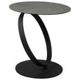 BEISTELLTISCH in Metall, Glas, Keramik 50/50/54 cm  - Schwarz/Grau, Design, Glas/Keramik (50/50/54cm) - Dieter Knoll