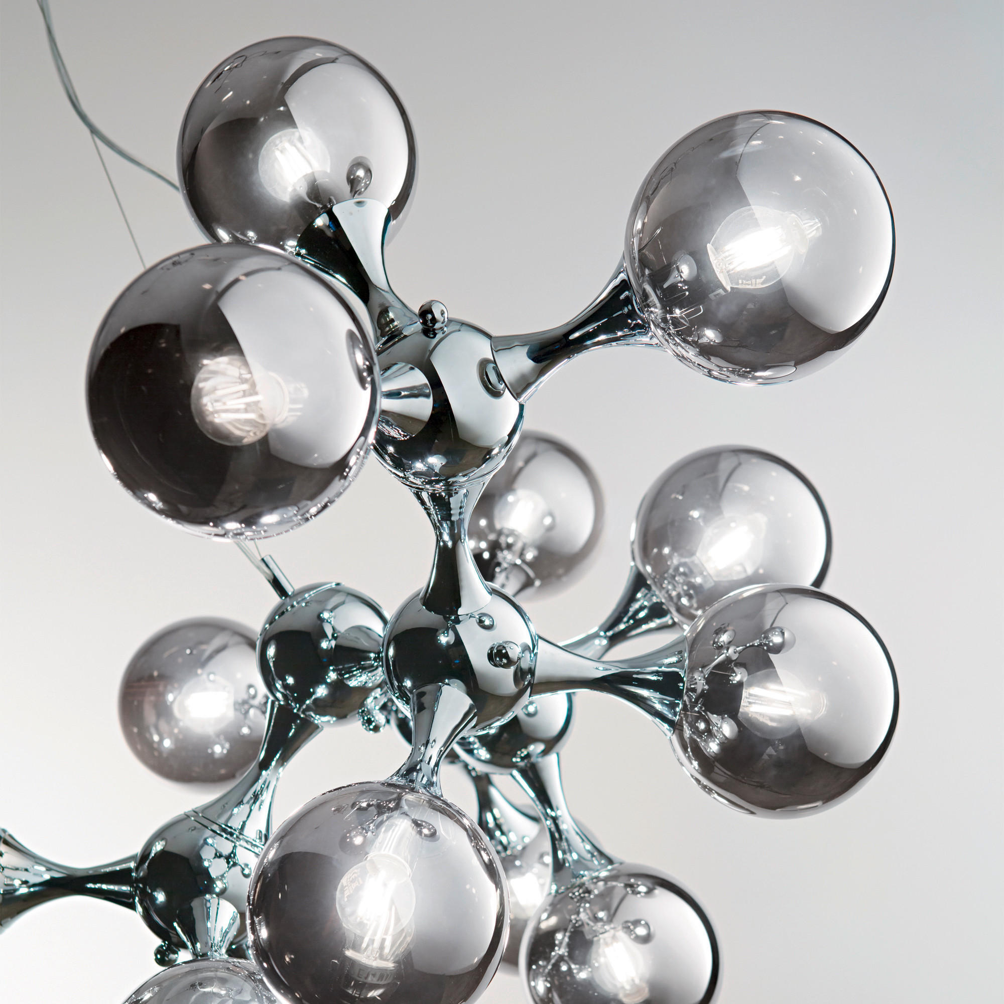 HÄNGELEUCHTE 105/60/140 cm   - Chromfarben, Design, Glas/Metall (105/60/140cm) - Ideal Lux