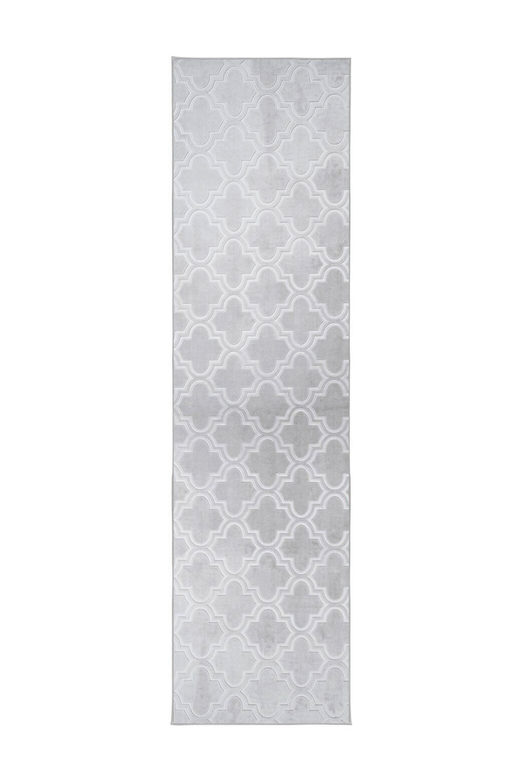 LÄUFER 80/150 cm Monroe 100 Grau / Blau  - Blau/Grau, KONVENTIONELL, Kunststoff/Textil (80/150cm)