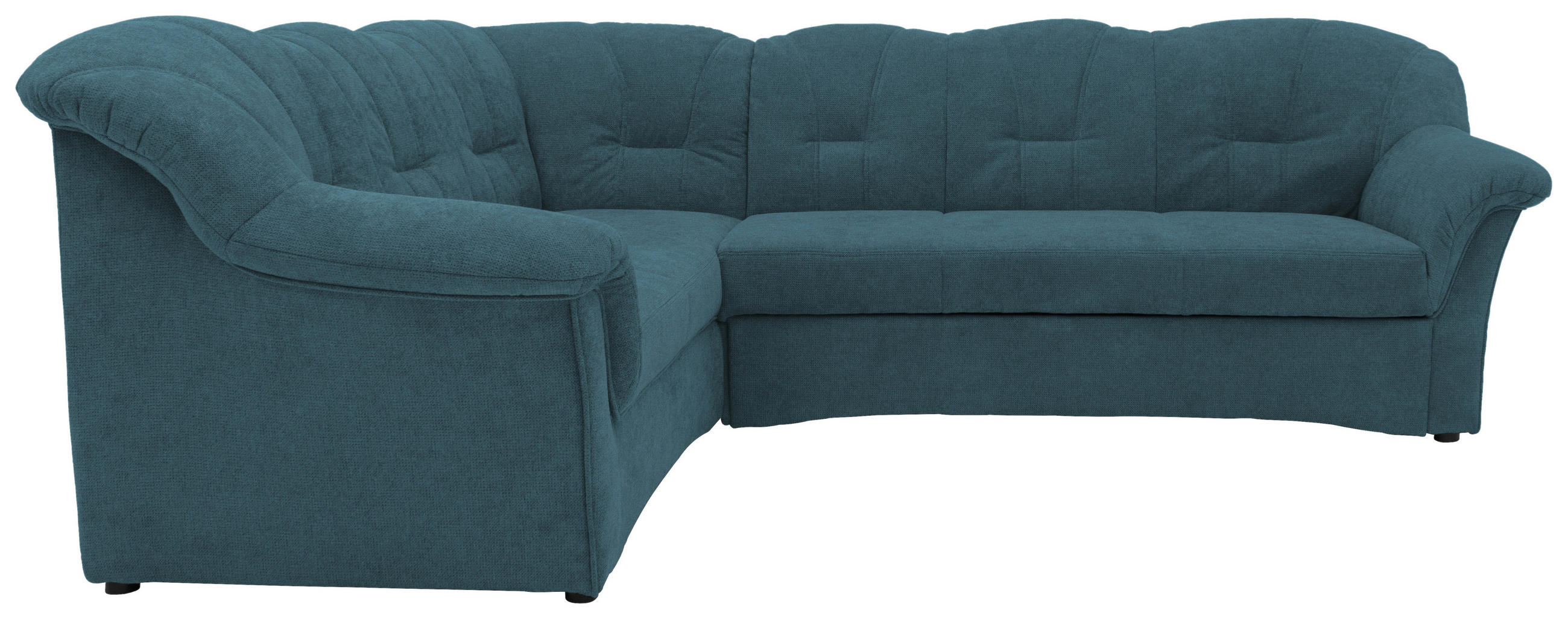 ECKSCHLAFSOFA Petrol Mikrofaser - Petrol/Schwarz, KONVENTIONELL, Kunststoff/Textil (192/243cm) - MID.YOU
