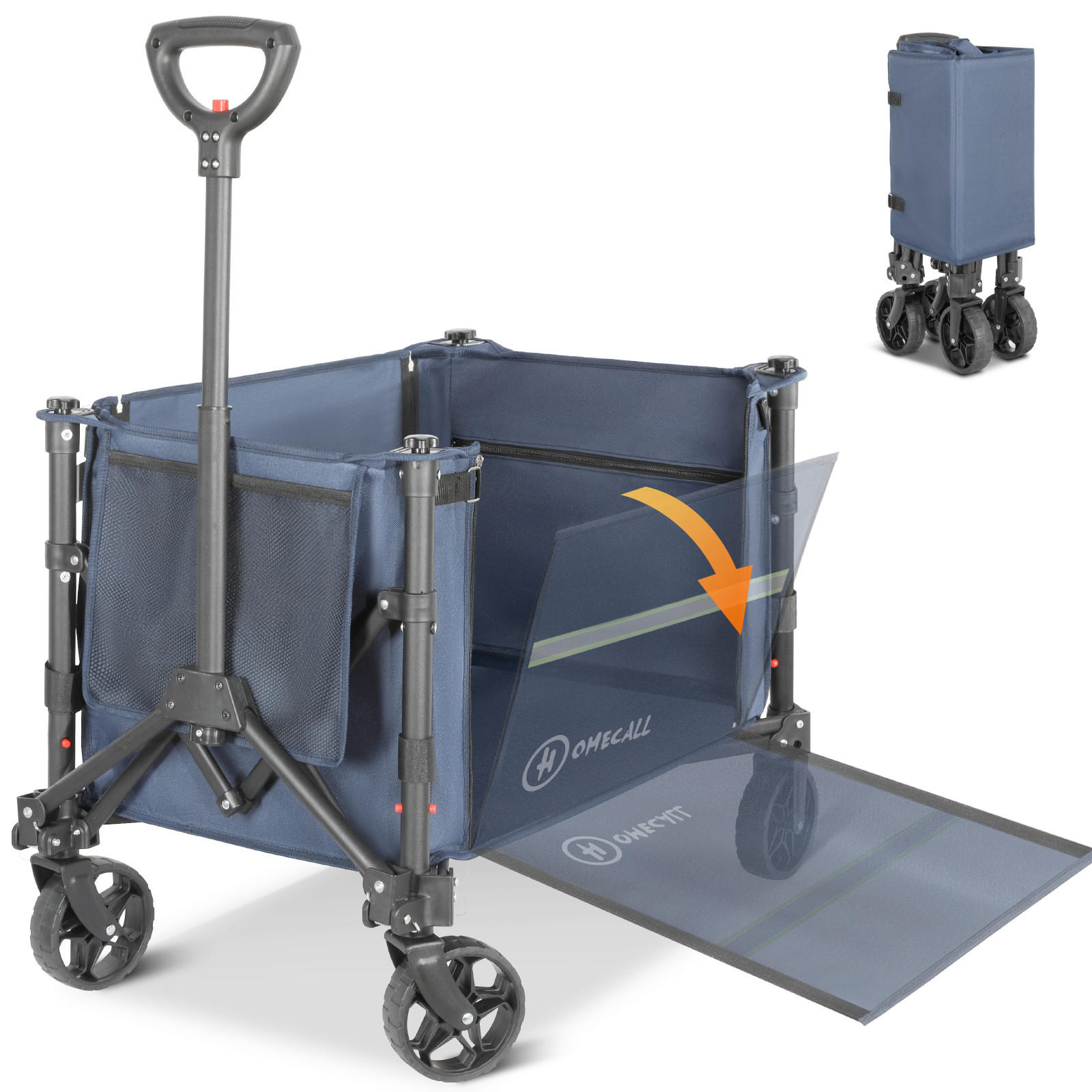 BOLLERWAGEN    - Blau/Graphitfarben, Basics, Textil/Metall (44/19/31cm) - Modante