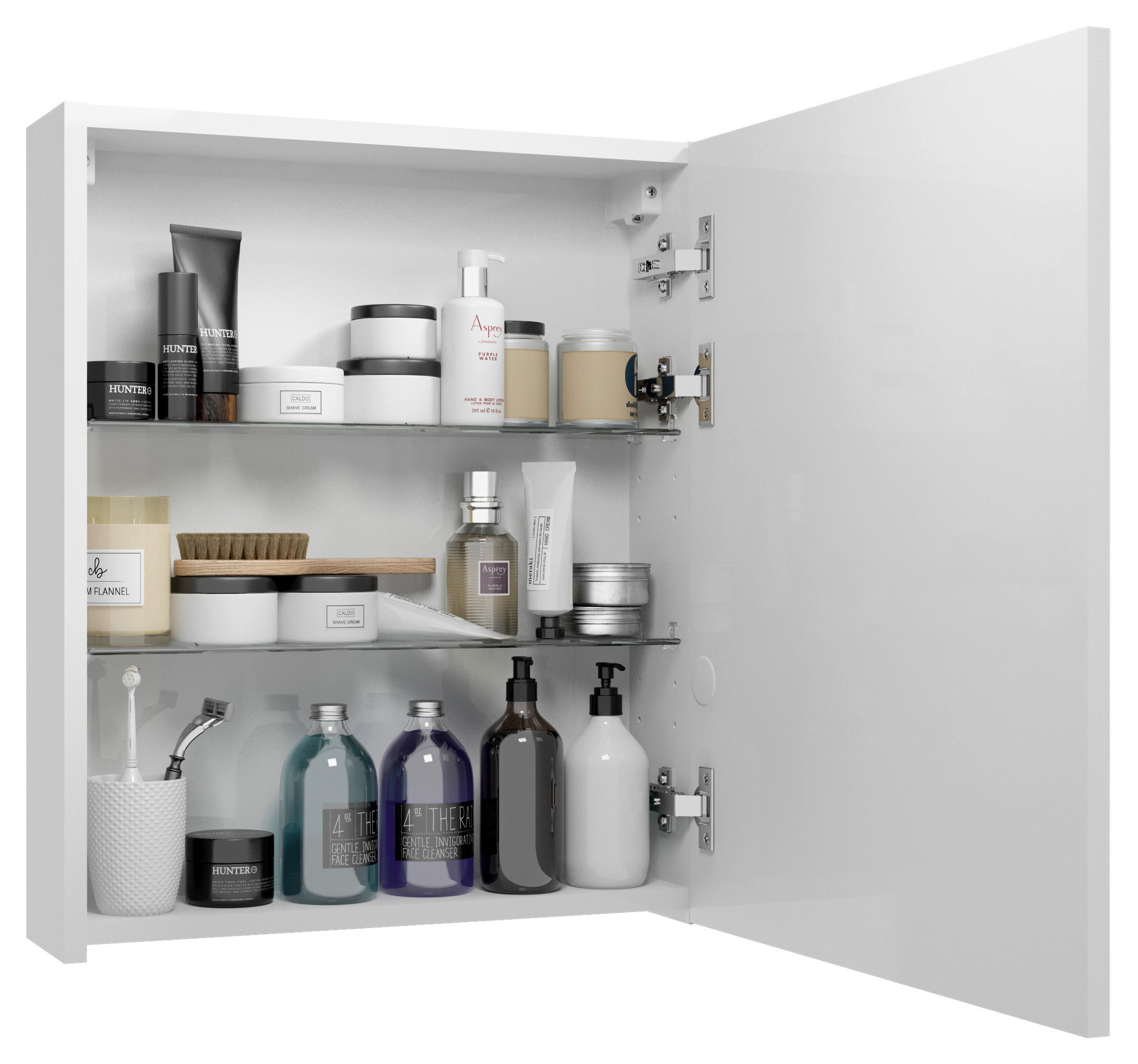 SPIEGELSCHRANK 55/60/15 cm - Weiß, Basics, Glas/Holzwerkstoff (55/60/15cm) - MID.YOU
