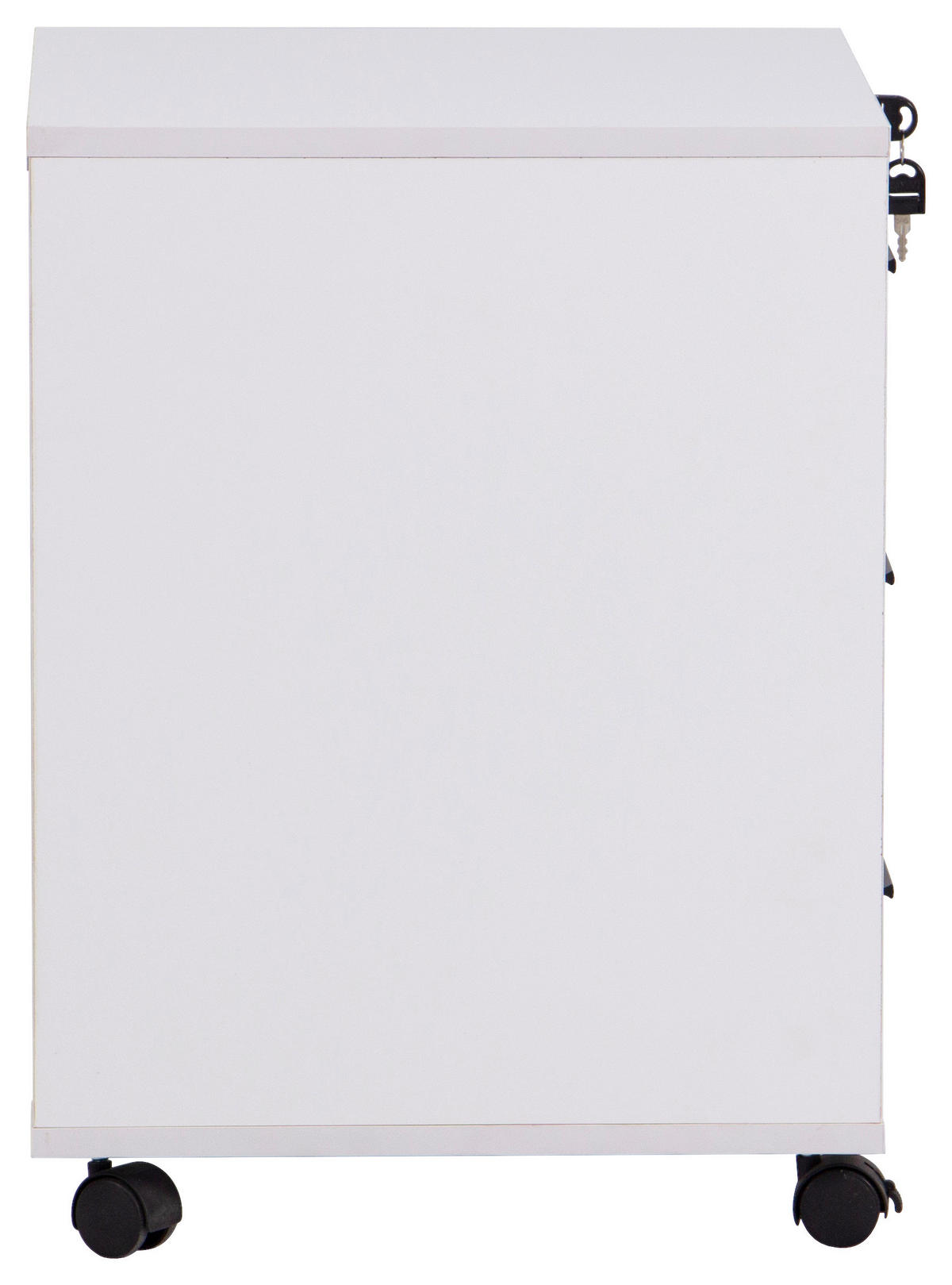 GÖRGŐS KONTÉNER - fekete/fehér, Basics, műanyag/faalapú anyag (43/56/42cm) - Carryhome