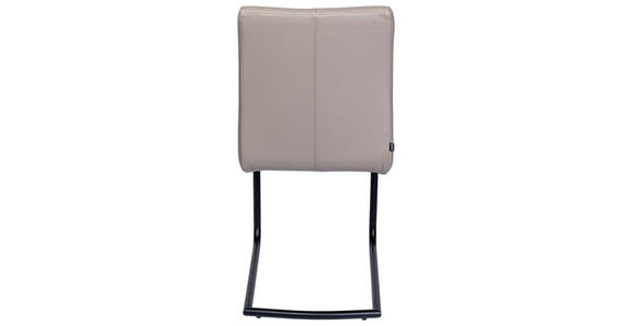 SCHWINGSTUHL    Echtleder  - Taupe/Schwarz, MODERN, Leder/Metall (49/74/61cm) - Novel