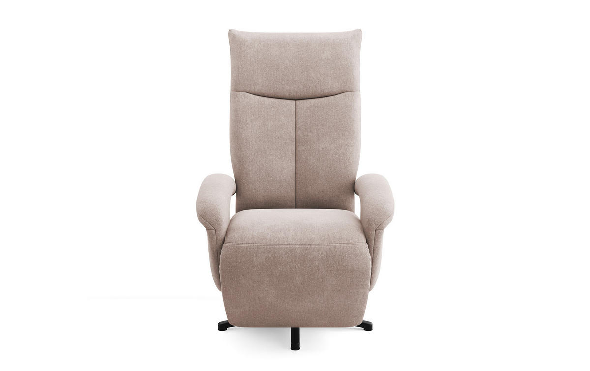 SESSEL in Flachgewebe Greige  - Greige/Schwarz, Konventionell, Textil/Metall (74/112/82cm) - Sit & More