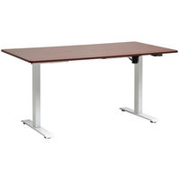 SCHREIBTISCH  in Weiß, Walnussfarben  - Walnussfarben/Weiß, MODERN, Holzwerkstoff/Metall (160/73-123/80cm) - Livetastic