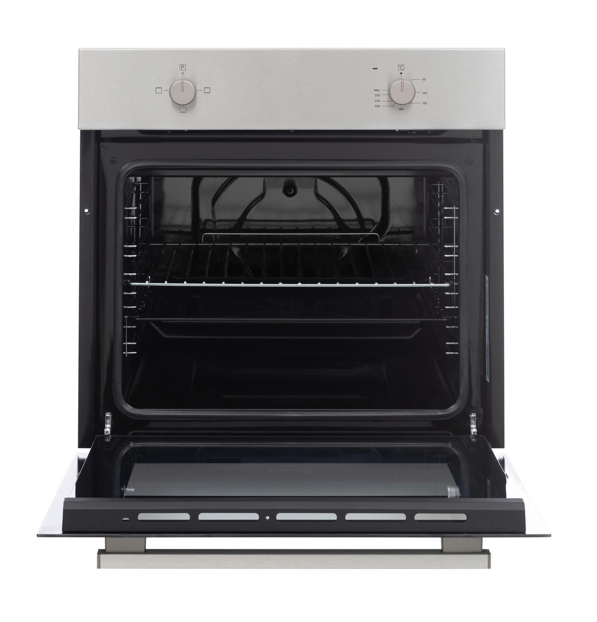 EINBAUBACKOFEN  - Grau, Basics, Glas/Metall (59.5/59.5/57.5cm) - Daewoo