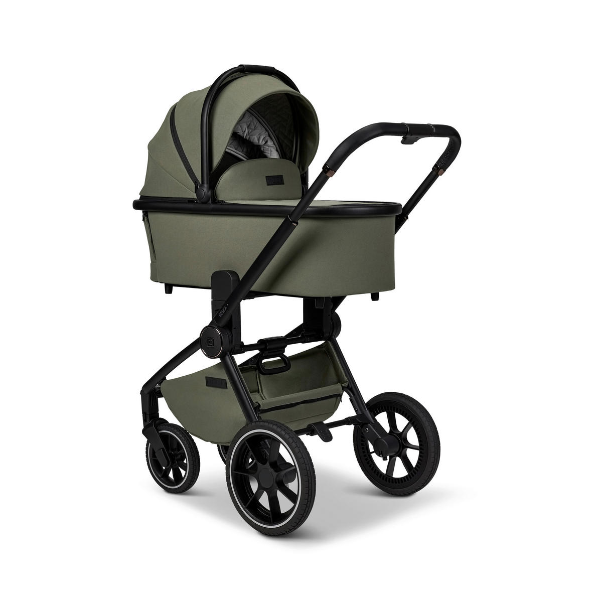 KOMBINIRANA DJEČJA KOLICA  Resea+  - maslinasto zelena/crna, Basics, tekstil (98.5/58/122cm) - Moon