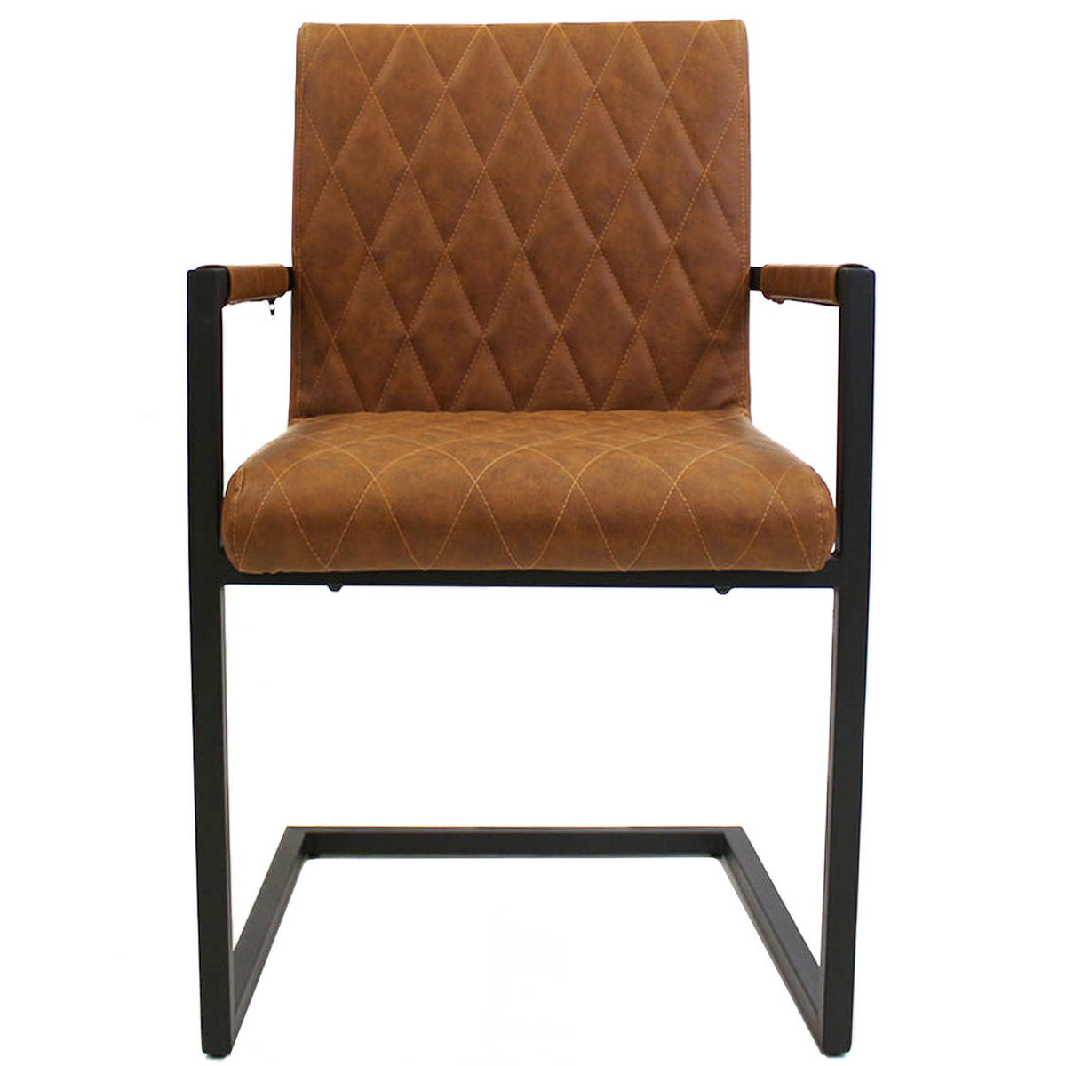 SADA STOLIČIEK S PODRÚČKAMI 2 kus - hnedá/čierna, Lifestyle, kov/textil (54/86/57cm) - MID.YOU