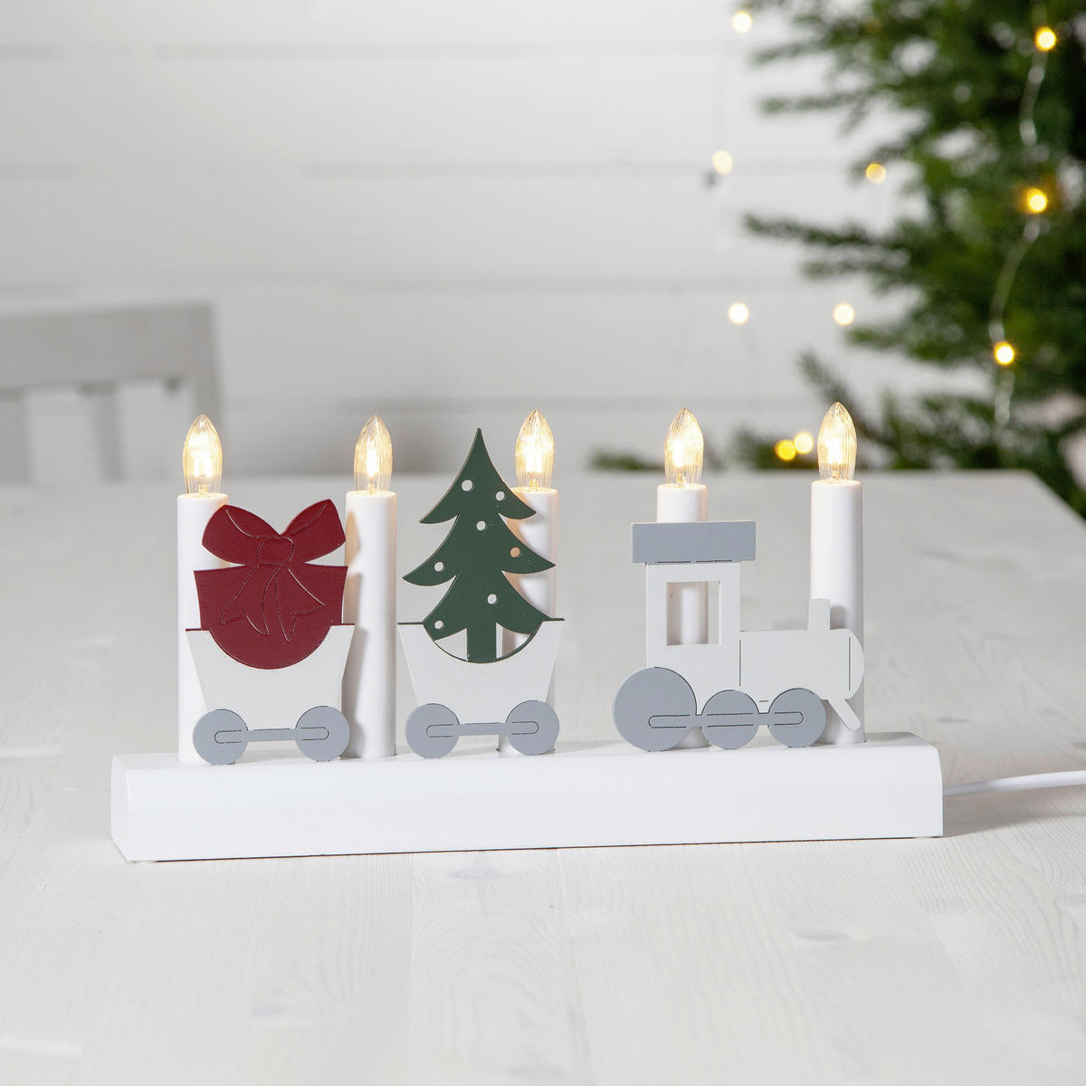 LED-DEKOLEUCHTE 28/5,5/15 cm  - Multicolor/Weiß, Basics, Holz/Kunststoff (28/5,5/15cm) - Eglo