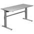 SCHREIBTISCH - Silberfarben/Grau, Design, Holzwerkstoff/Metall (180/72-119/80cm) SCHREIBTISCH - Silberfarben/Grau, Design, Holzwerkstoff/Metall (180/72-119/80cm)