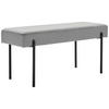 HOCKERBANK Metall, Textil Grau, Schwarz  - Schwarz/Grau, Modern, Textil/Metall (100/45/35cm) - Novel