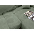 ECKSOFA Salbeigrün Plüsch Zierkissen, Rückenkissen, Bettkasten, Schlaffunktion, Rücken echt, Liegefläche im Originalstoff  - Salbeigrün/Schwarz, KONVENTIONELL, Kunststoff/Textil (253/192cm) - Carryhome
