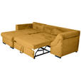 ECKSOFA  in Cord Senfgelb  - Senfgelb/Schwarz, KONVENTIONELL, Textil/Metall (168/258cm) - Carryhome