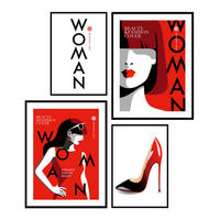 KUNSTDRUCK Text, Frauen 67/65 cm  - Multicolor/Schwarz, Trend, Holzwerkstoff (67/65cm) - Monee