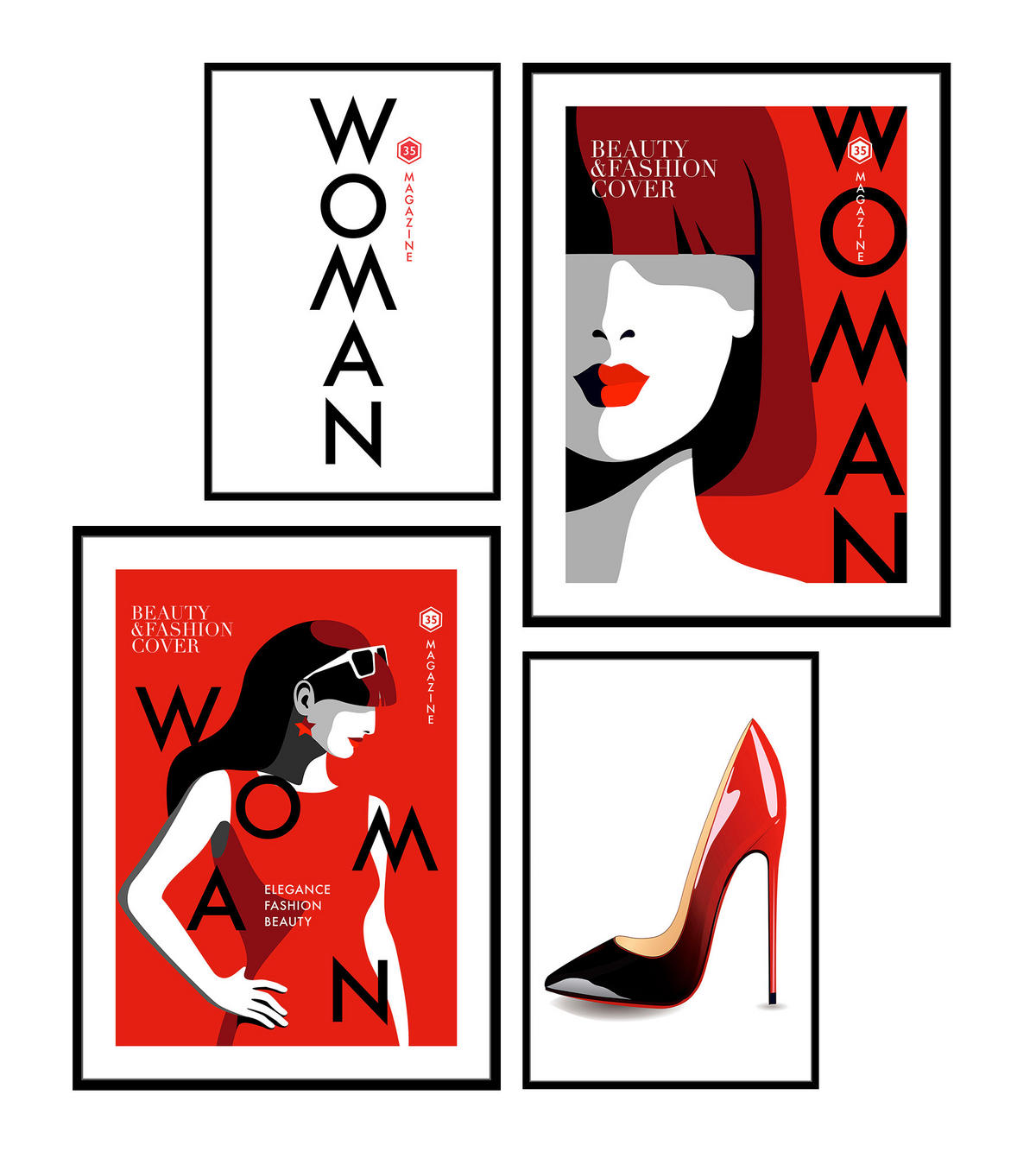 KUNSTDRUCK Text, Frauen 67/65 cm  - Multicolor/Schwarz, Trend, Holzwerkstoff (67/65cm) - Monee