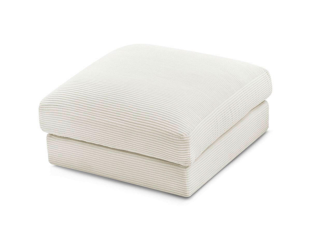 HOCKER LEONARD Cord Beige  - Beige/Schwarz, MODERN, Kunststoff/Textil (86/43/86cm)