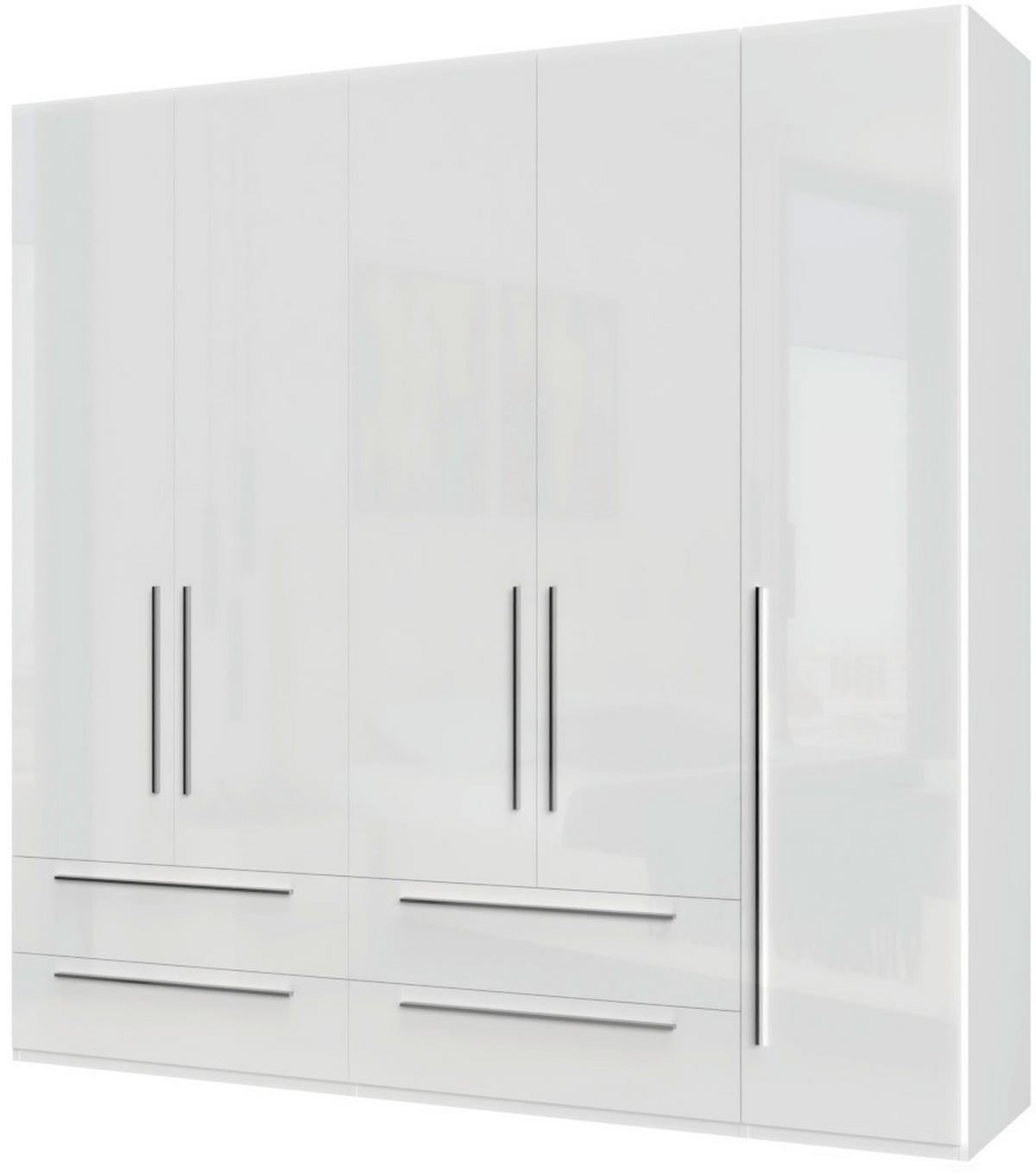 ORMAR SA KLASIČNIM VRATIMA bela, bela visoki sjaj  227/224/56 cm  - bela visoki sjaj/bela, Dizajnerski, pločasti materijal/plastika (227/224/56cm)