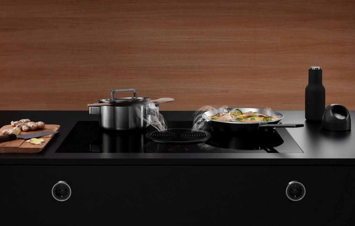 KOCHFELD-DUNSTABZUG-KOMBI BHU  - Edelstahlfarben/Ahornfarben, Design, Glas/Metall (76/19,6/51,5cm) - Bora