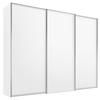 SCHWEBETÜRENSCHRANK  in Weiß  - Alufarben/Weiß, Design, Holzwerkstoff/Metall (280/222/68cm) - Moderano