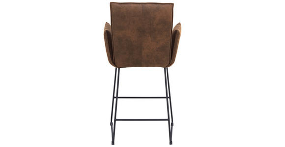 TRESENSESSEL Mikrofaser Schwarz, Graubraun Eisen Stoffauswahl, Gestellauswahl - Graubraun/Schwarz, Design, Textil/Metall (56/98/62cm) - Valnatura