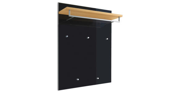 GARDEROBENPANEEL in 80/109/27 cm - Eiche Bianco/Anthrazit, Design, Glas/Holz (80/109/27cm) - Novel