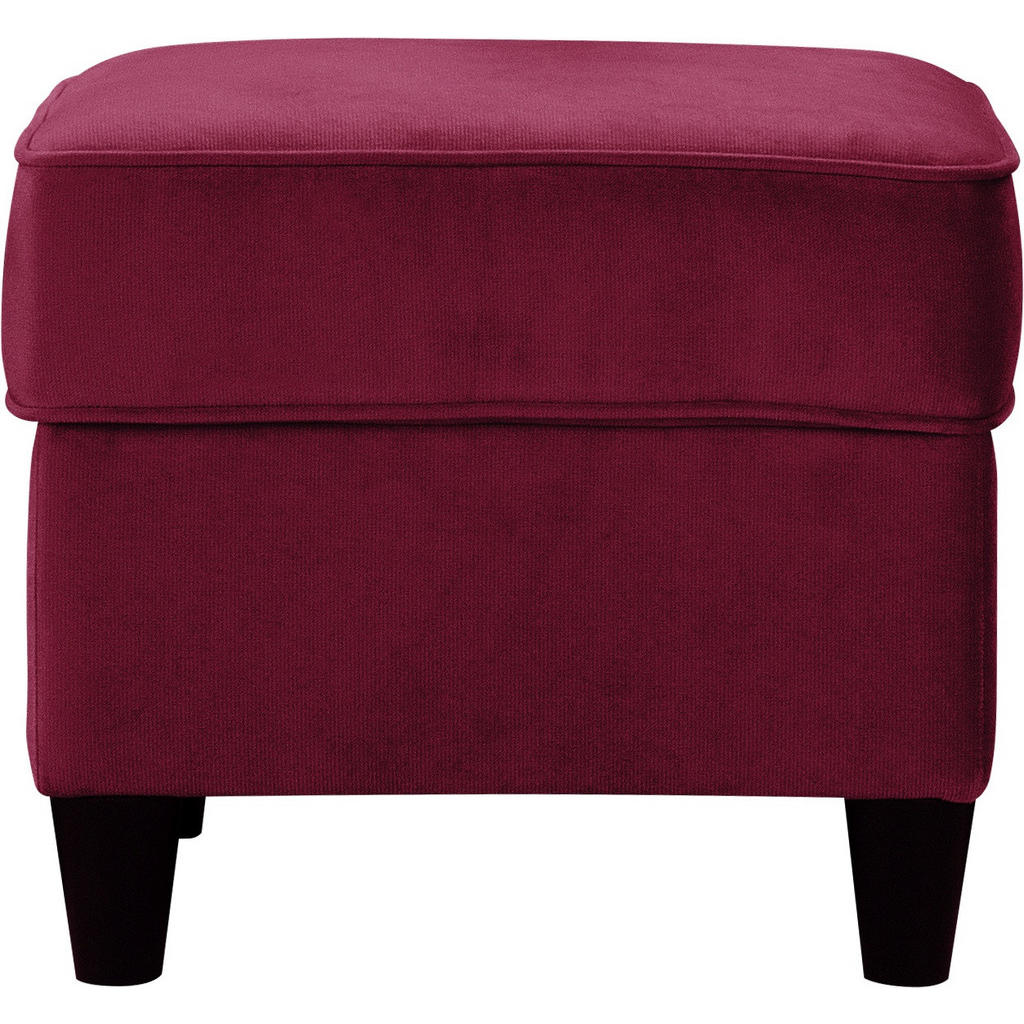 Thumbnail - Mid.you Hocker, Bordeaux, Textil, quadratisch, 52x45x52 cm, Made in EU, Stühle