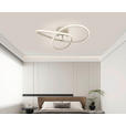 LED-DECKENLEUCHTE 55/55/15 cm   - Sandfarben/Chromfarben, Design, Kunststoff/Metall (55/55/15cm) - Novel