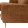 ECKSOFA Rostfarben Flachgewebe  - Rostfarben/Buchefarben, KONVENTIONELL, Holz/Textil (144/230cm) - Carryhome