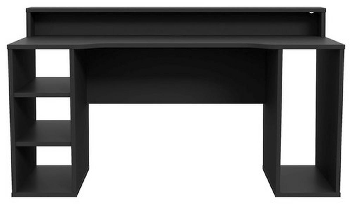 GAMINGTISCH 160/72/91 cm  in Schwarz  - Schwarz, Basics, Holzwerkstoff/Kunststoff (160/72/91cm) - MID.YOU