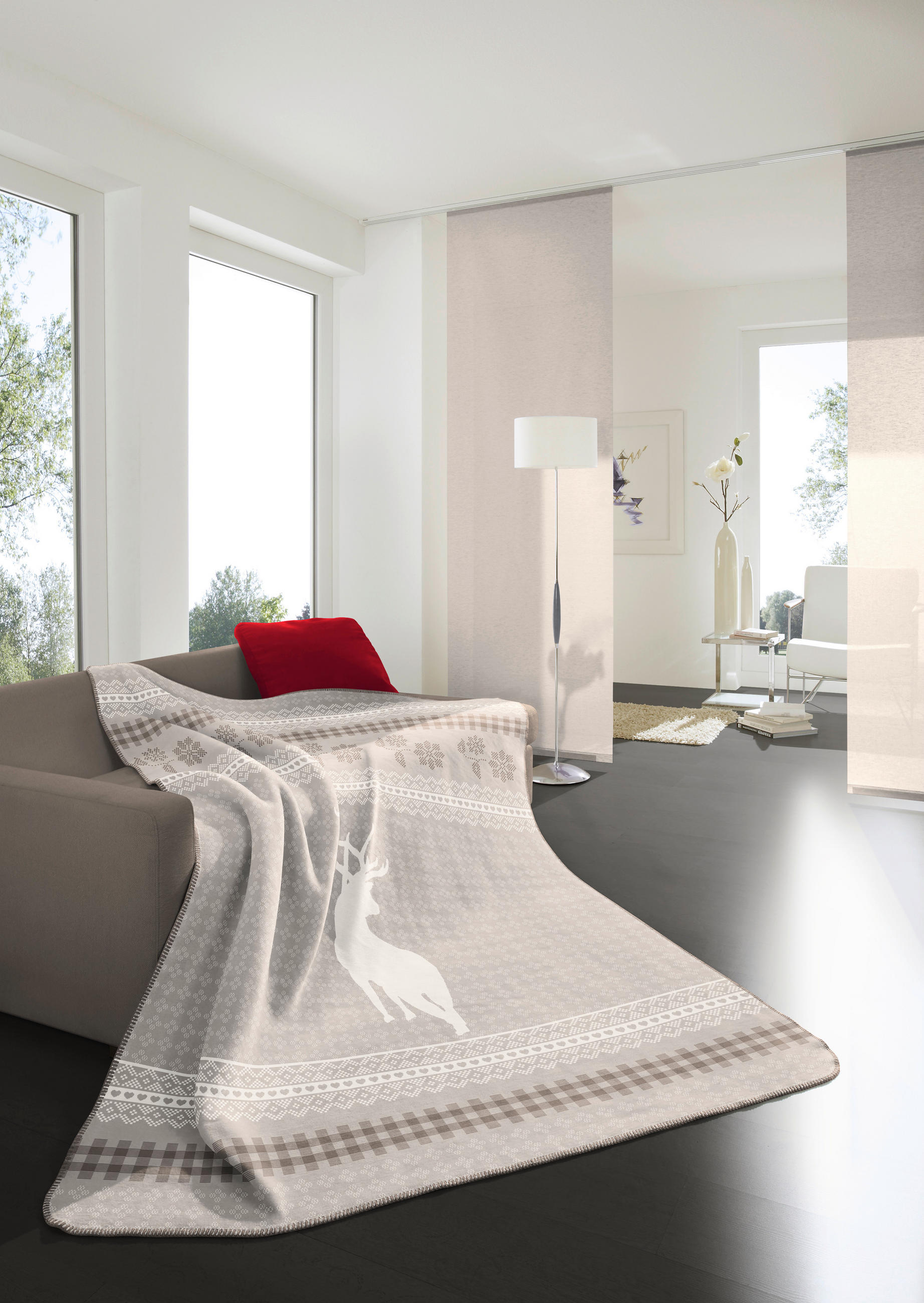 ĆEBE 150/200 cm  ALPINE  - svetlosiva, Konvencionalno, tekstil/plastika (150/200cm)