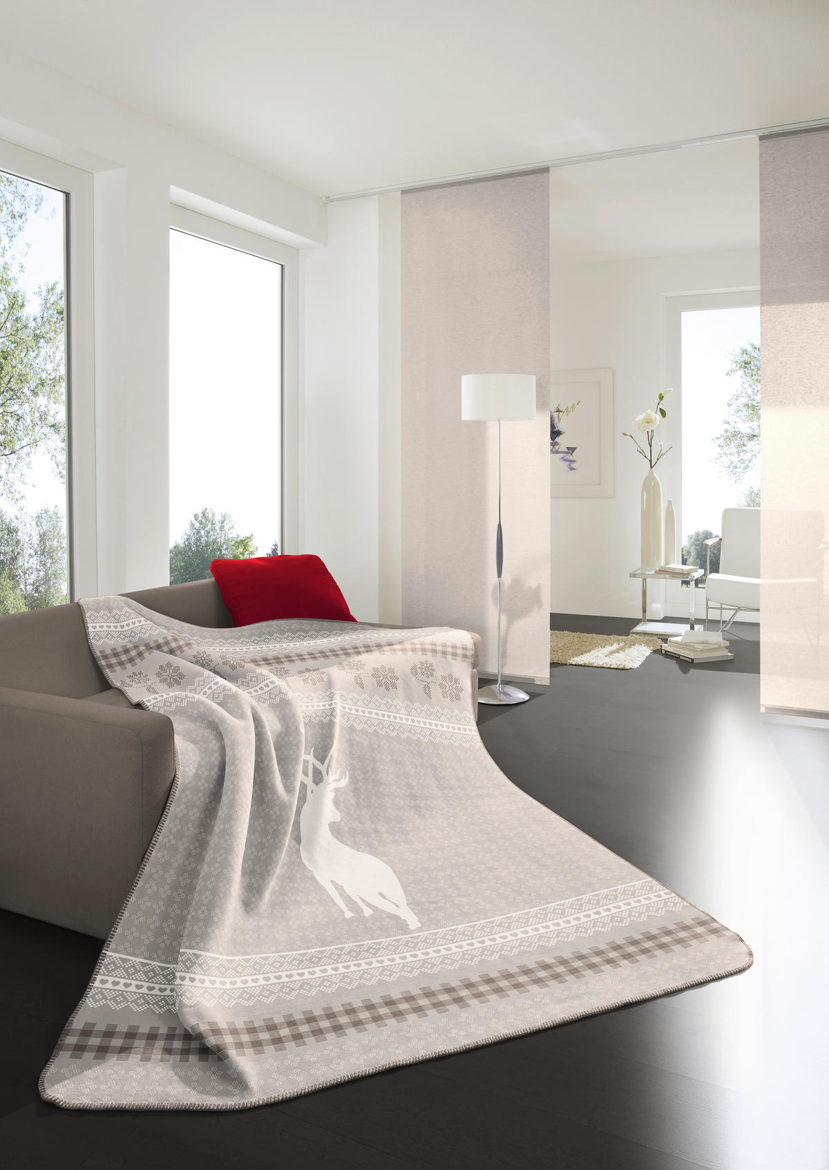 ĆEBE 150/200 cm svetlosiva  - svetlosiva, Konvencionalno, tekstil/plastika (150/200cm)