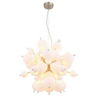 LAMPĂ SUSPENDATĂ 55/150 cm  - culoare nichel, Design, sticlă/metal (55/150cm) - Globo