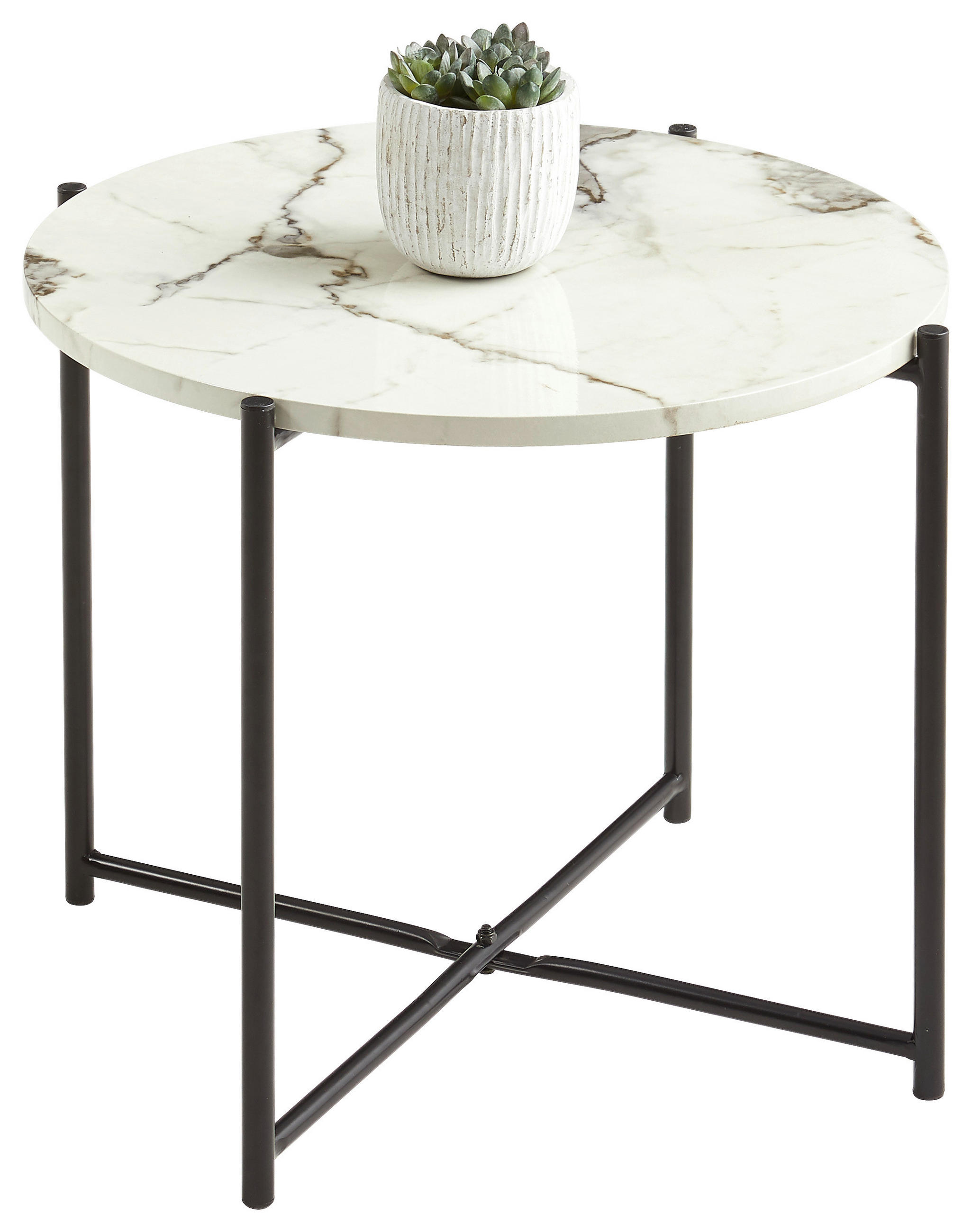 MID.YOU ODKLÁDACÍ STOLEK, černá, bílá