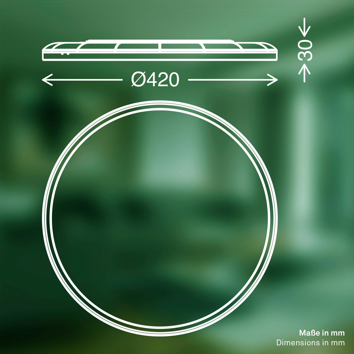 LED-PANEEL Tava A 42/3 cm   - Weiß, Basics, Kunststoff (42/3cm)