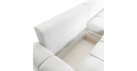 ECKSOFA in Flachgewebe Creme  - Creme/Schwarz, KONVENTIONELL, Kunststoff/Textil (256/157cm) - Carryhome