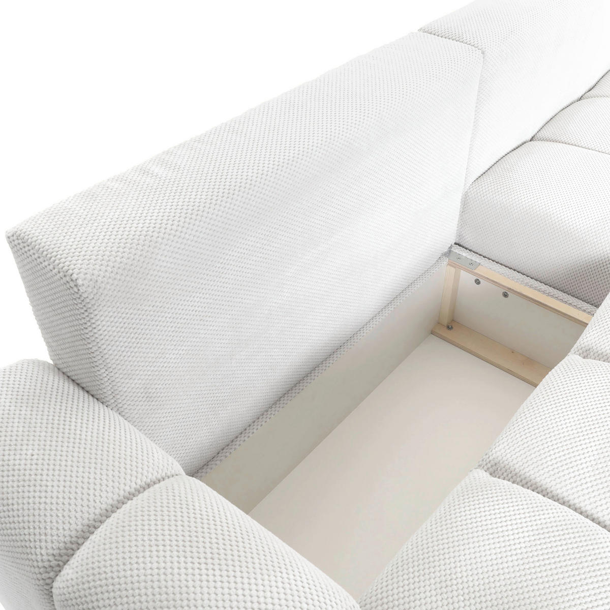 ECKSOFA in Flachgewebe Naturfarben  - Schwarz/Naturfarben, Konventionell, Kunststoff/Textil (256/157cm) - Carryhome