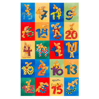 KINDERTEPPICH 100/160 cm Felix der Hase  - Blau/Gelb, Trend, Kunststoff/Textil (100/160cm)