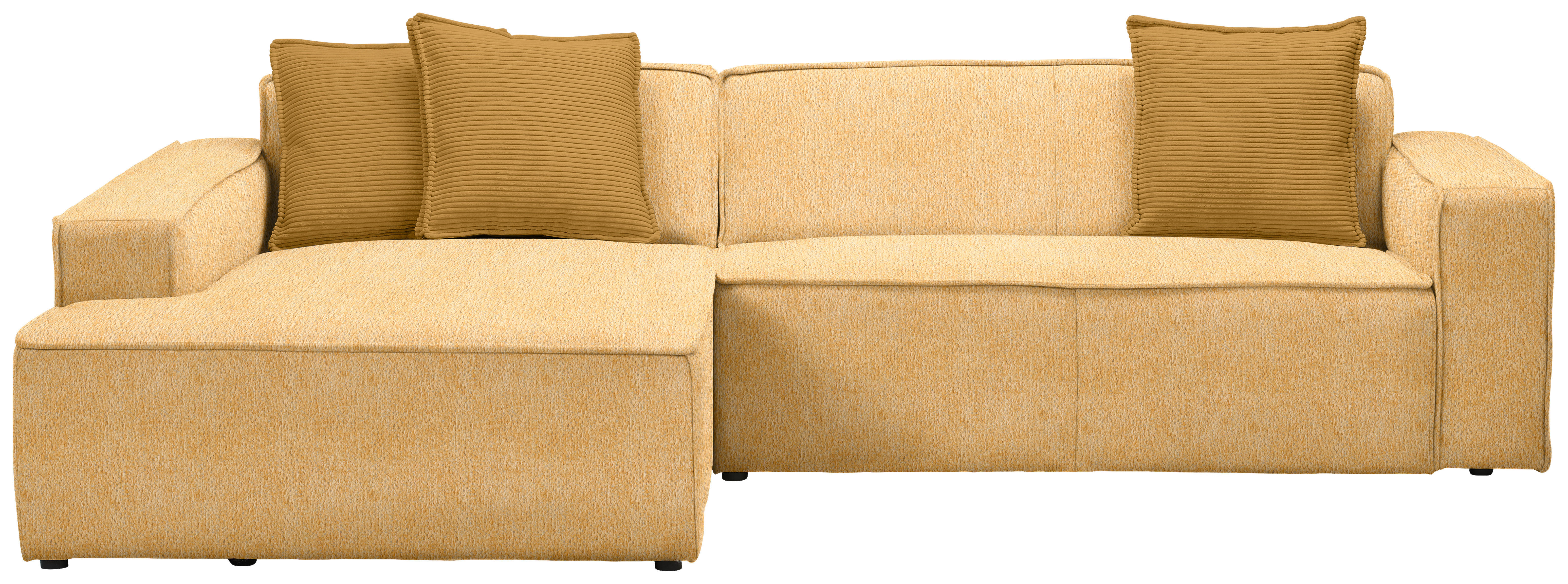 ECKSOFA in Chenille Senfgelb  188/280 cm  - Currygelb/Senfgelb, KONVENTIONELL, Kunststoff/Textil (188/280cm) - Carryhome