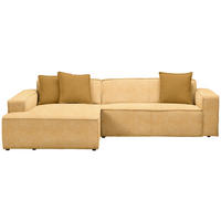ECKSOFA in Chenille Senfgelb  - Currygelb/Senfgelb, Konventionell, Kunststoff/Textil (188/280cm) - Carryhome