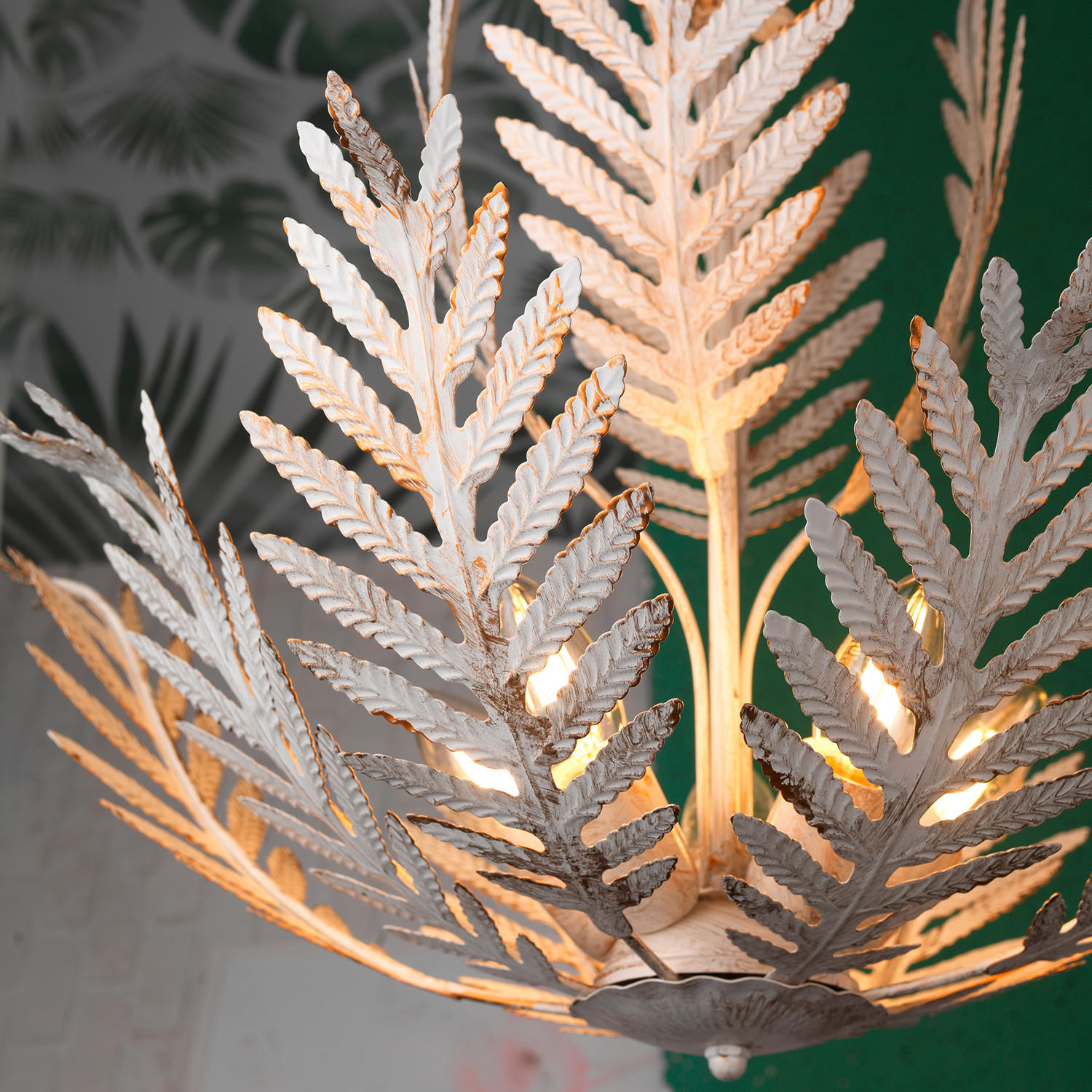 HÄNGELEUCHTE 55/105 cm  - Weiß, Natur, Metall (55/105cm)