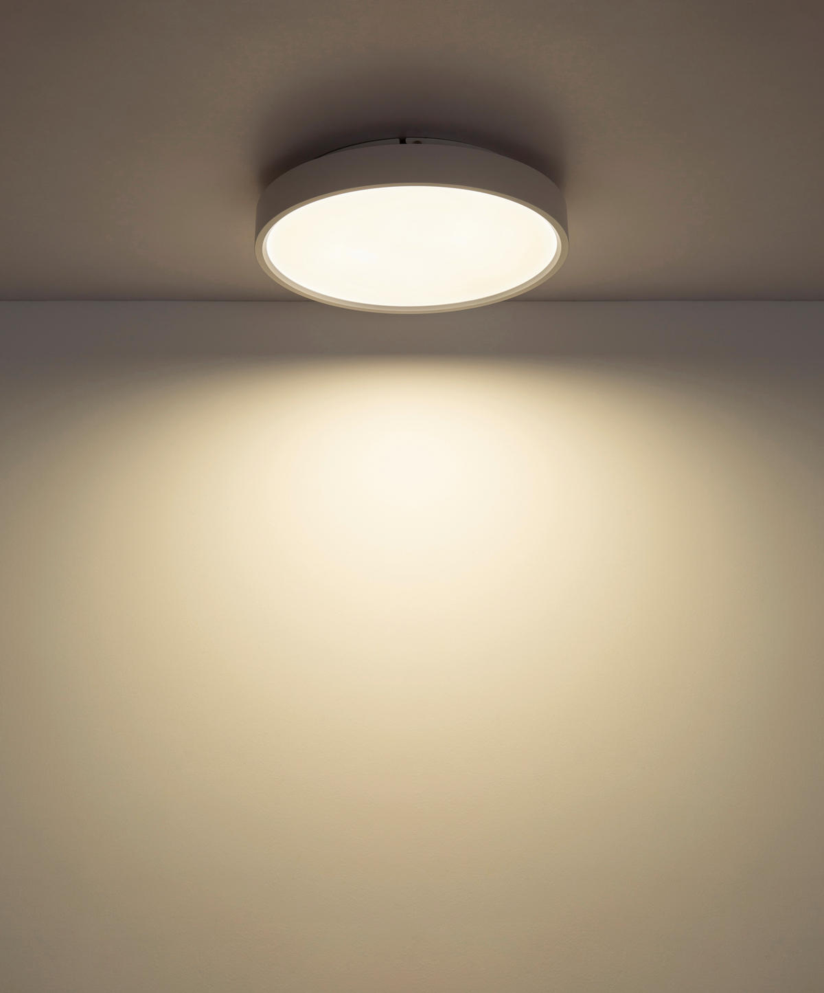 LED-DECKENLEUCHTE Jess 39/7,7 cm  - Opal/Weiß, Design, Kunststoff/Metall (39/7,7cm) - Globo