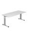 SCHREIBTISCH - Silberfarben/Weiß, KONVENTIONELL, Holzwerkstoff/Metall (180/65-85/80cm) SCHREIBTISCH - Silberfarben/Weiß, KONVENTIONELL, Holzwerkstoff/Metall (180/65-85/80cm)
